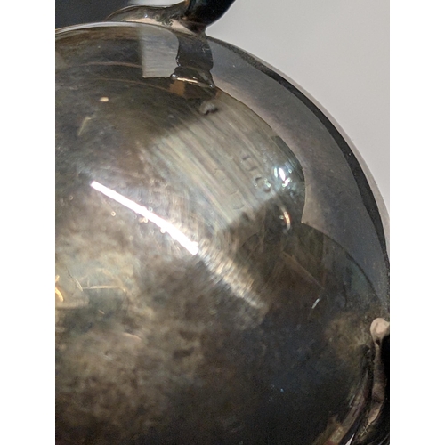 134 - A Pair of English Sterling Silver Three-Footed Salt Cellars. Worn Hallmarks, H 4cm, 7cm dia 124g