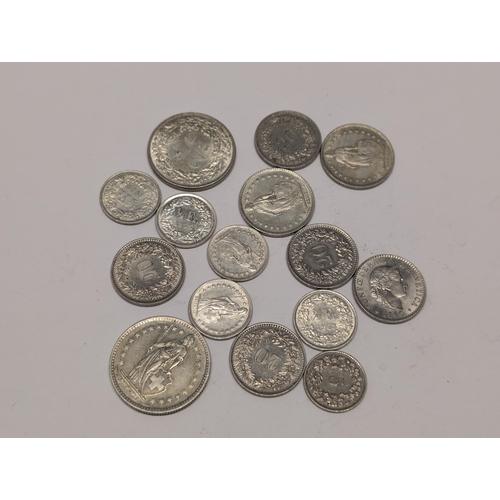 137 - A Group of Swiss Silver Coins, Circa 1950s - 60s 66.27