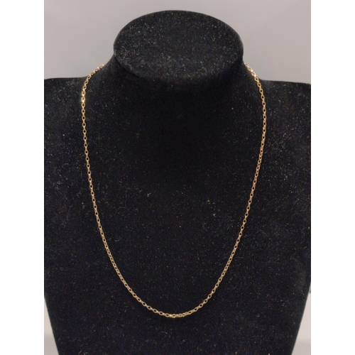 144 - A 9ct Gold Necklace. L 18