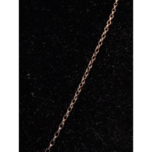 144 - A 9ct Gold Necklace. L 18