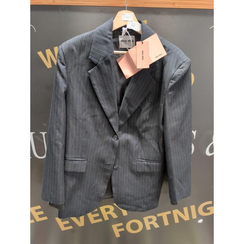 121 - Miu Miu new with tags Pinstripe Single-Breasted Blazer, Unauthenticated