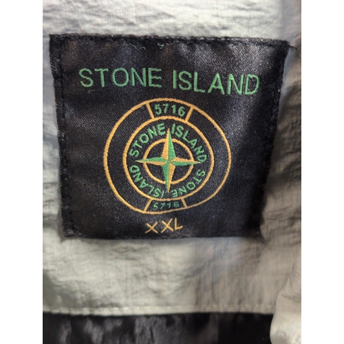123 - A Stone Island Men's Hooded Crinkled Windbreaker Jacket, Size XXL, Unauthenticated