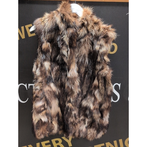 132B - Vintage Raccoon? Fur Vest