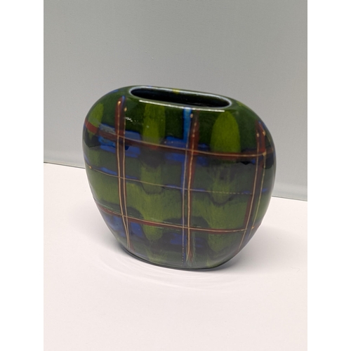 153 - Anita Harris Pottery Glazed Ceramic Purse Vase 13cm