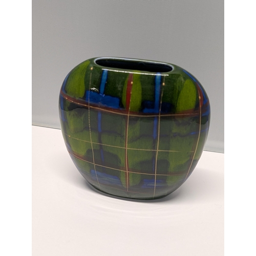 153 - Anita Harris Pottery Glazed Ceramic Purse Vase 13cm