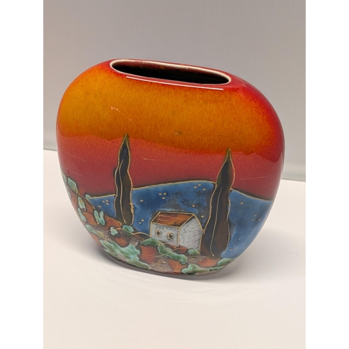 154 - Anita Harris Pottery 'Tuscany' Purse Vase 13cm