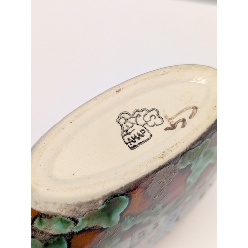 154 - Anita Harris Pottery 'Tuscany' Purse Vase 13cm