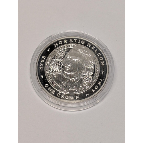 160 - Falkland Islands 2006 Horatio Nelson Silver Proof One Crown