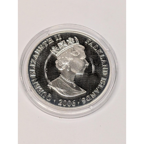 160 - Falkland Islands 2006 Horatio Nelson Silver Proof One Crown