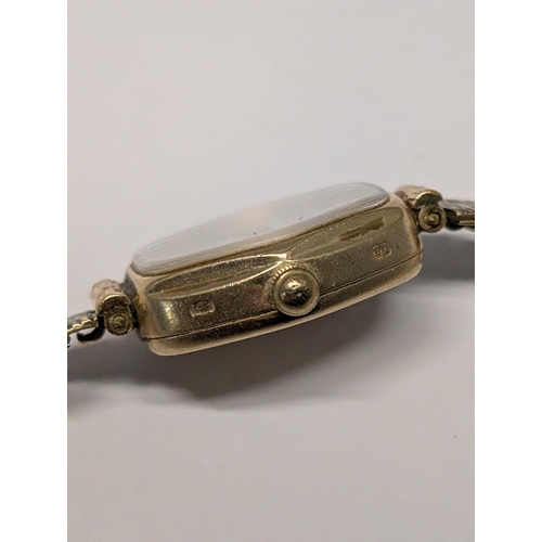 161 - A Rotary Quartz 9ct Gold Ladies Wristwatch with Integrated 9ct Bracelet Gross Weight 17.34g