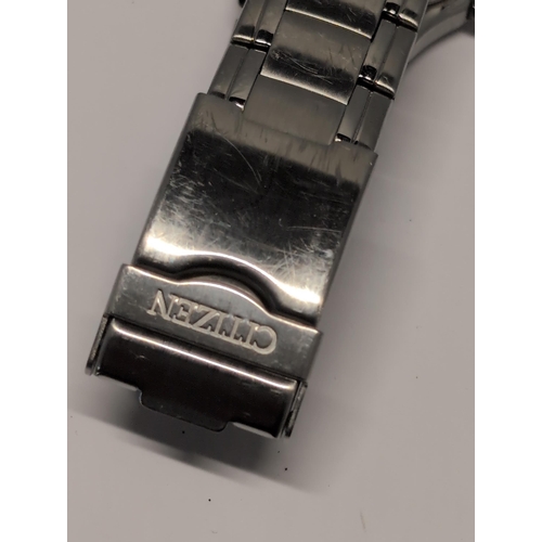 163 - Citizen C201 Ana-Digi Alarm Chronograph Stainless Steel Wristwatch, Working