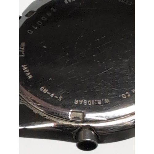 163 - Citizen C201 Ana-Digi Alarm Chronograph Stainless Steel Wristwatch, Working