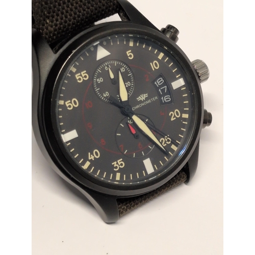 164 - Wekiss Aviator Chronograph Wristwatch, Working