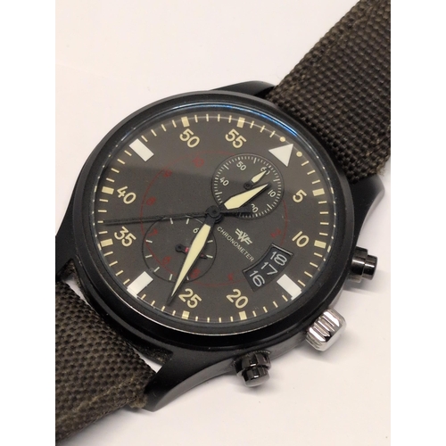 164 - Wekiss Aviator Chronograph Wristwatch, Working
