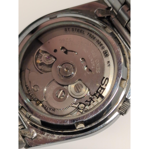 165 - Seiko 5 SNK647 7S26-02E0 Automatic Day-Date Wristwatch, Working