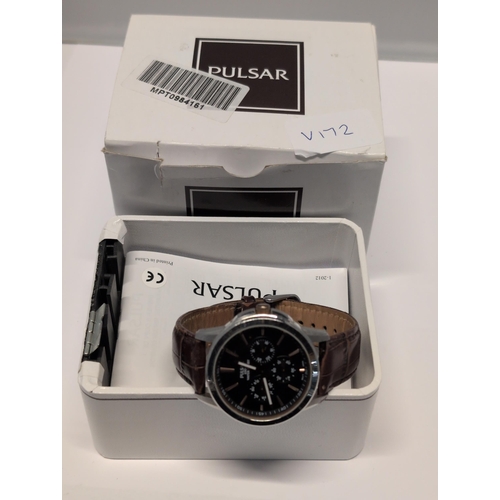 168 - A Men's Pulsar VD75-X013 Chronograph Wristwatch with Box and Papers, Working