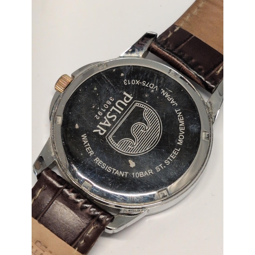 168 - A Men's Pulsar VD75-X013 Chronograph Wristwatch with Box and Papers, Working