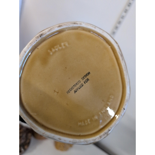 25 - A Set of Four Sadler Figural Ceramic Kitchen Canisters, Shipping Unavailable