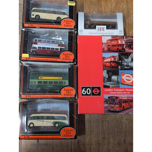 48 - A Collection of boxed Exclusive First Editions (EFE) 1:76 Scale Die-Cast Model Buses and a Truck