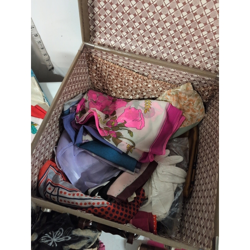 97 - A Collection of Vintage Textiles, Scarves, and Handkerchiefs, Mid-to-Late 20th Century