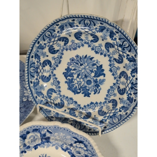 A Collection of assorted Spode Blue Room & Blue and White Transferware ...