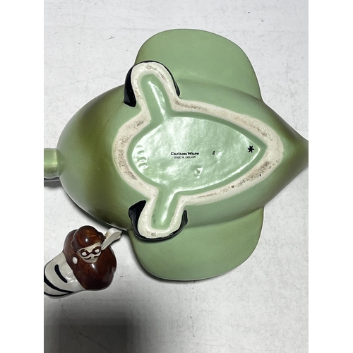 1 - A Art deco period Carlton Ware Lucy May Novelty Bi-plane Teapot