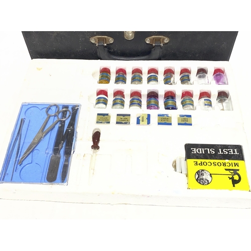 165 - A Vintage Focal Microscope and Dissection Set in Original Case, No Shipping