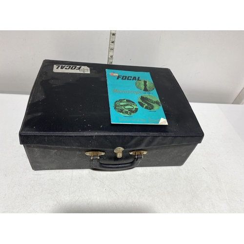 165 - A Vintage Focal Microscope and Dissection Set in Original Case, No Shipping