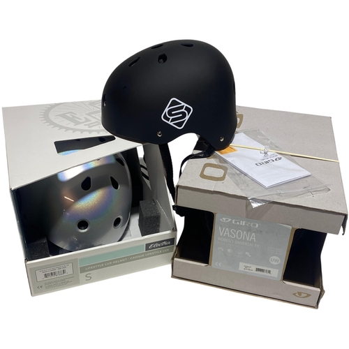 80 - A Collection of new Bicycle Helmets and Associated Packaging including Electra, Giro, and Eight Ball... 