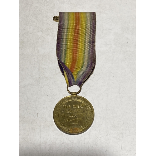 117 - British World War I Victory Medal Awarded to PTE T H Marshall