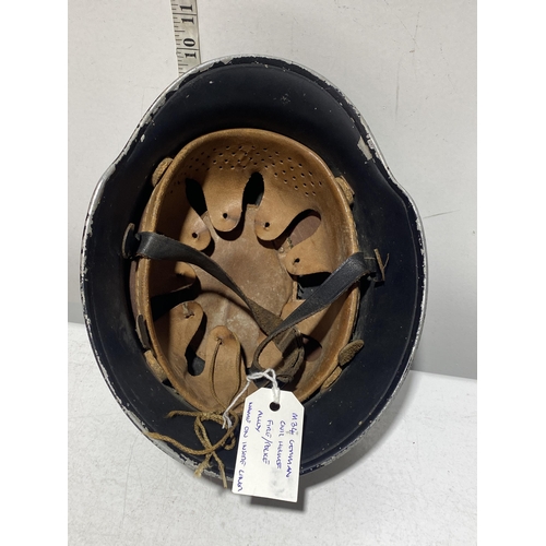 31 - A German Third Reich M34 Civil Alloy Helmet for Fire or Police Service