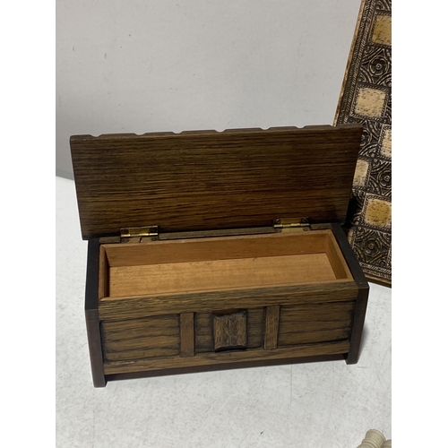 34 - A Collection of Mexican Aztec Style Chess Items and Storage Boxes, no shipping