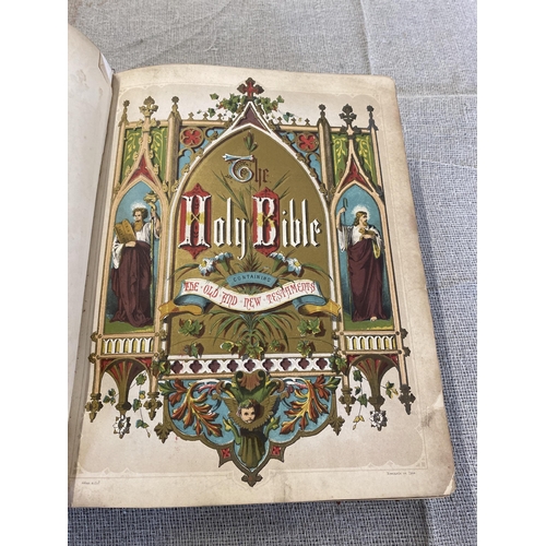 48 - Two Victorian Large-Format Family Bibles. A/F