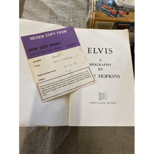 46 - A Collection of Vintage Toys, Games, and Printed Ephemera Including a Hornby Percy Clockwork Train S... 