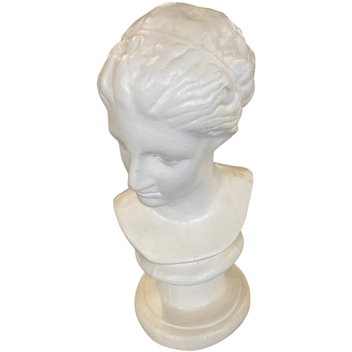 71 - Marked AD, A Neoclassical Style Terracotta Bust of a Woman. 47cm tall. No shipping.