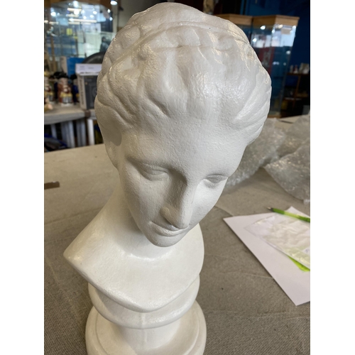 71 - Marked AD, A Neoclassical Style Terracotta Bust of a Woman. 47cm tall. No shipping.