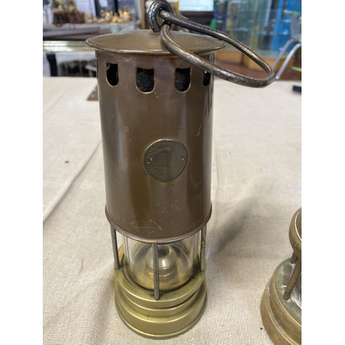 187 - A Collection of British Coal Mining Safety Lamps and a Huwood Safe-Hat