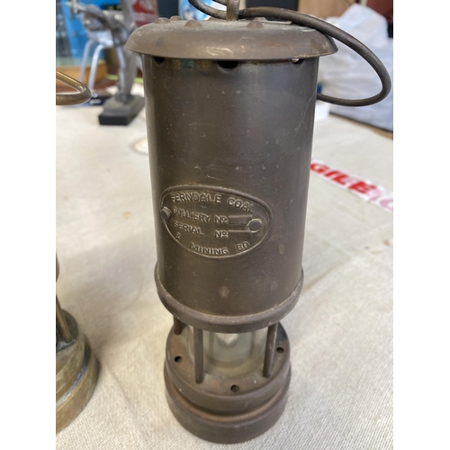 187 - A Collection of British Coal Mining Safety Lamps and a Huwood Safe-Hat