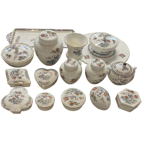 353 - A Collection of Wedgwood Bone China in the Kutani Crane Pattern. Approx 16 pieces. No shipping.