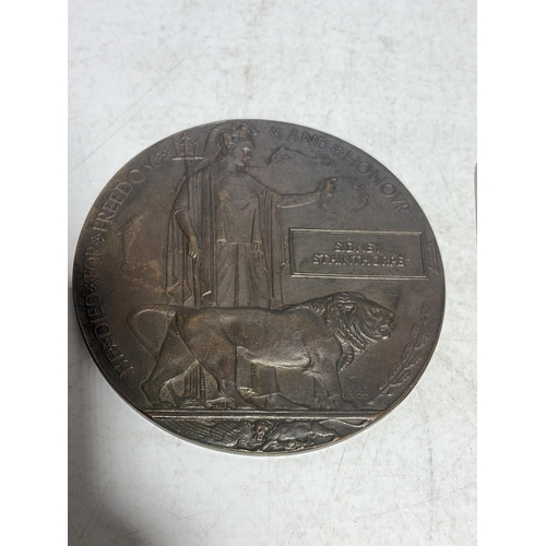 148 - A Collection of First World War Medals and Ephemera Relating to Private Sidney Stainthorpe inc Medal... 