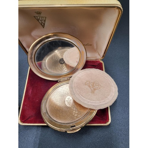 14 - Vintage Kigu of London Compact Depicting Ballet Dancer on Front in Original Box