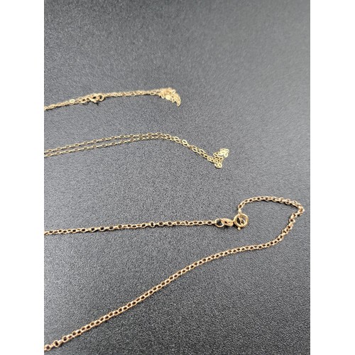 19 - 9ct Gold Chains Four in Total Different Lengths all Hallmarked (Total Weight 5.2g)