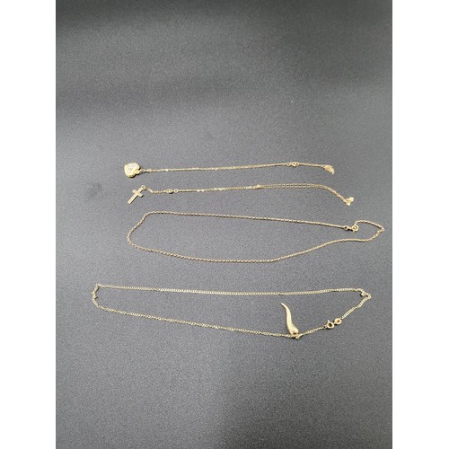 19 - 9ct Gold Chains Four in Total Different Lengths all Hallmarked (Total Weight 5.2g)