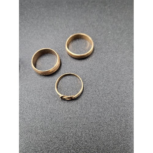 21 - Four 9ct Gold Rings all Fully Hallmarked all Different Sizes ( Weight 8.5g)