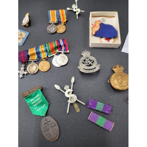 44 - Collection of Militaria Medals & Other Militaria Badges & Awards