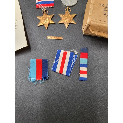 51 - Small Lot of Second World War Medals in Original Box Awarded To Mr G. E. Davies