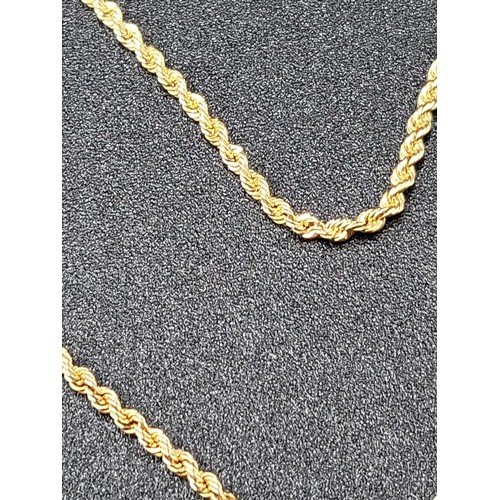 65 - 14ct Gold Diamond & Sapphire Pendant on 14ct Gold Chain Fully Hallmarked (Weight 12.1g) Chain Me... 