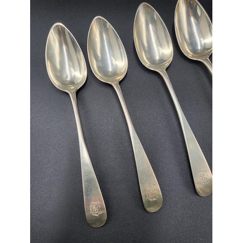 85 - Six Sterling Spoons Edinburgh Dated 1798 Stamped R.G for Robert Gray With Initials Which are Hard to... 