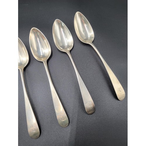 85 - Six Sterling Spoons Edinburgh Dated 1798 Stamped R.G for Robert Gray With Initials Which are Hard to... 