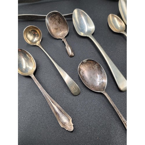 87 - Collection of Sterling Flatware Includes Spoons, Tongs, Small Ladle, Caddy Spoon(Combined Weight 198... 